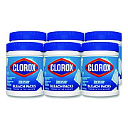 Clorox Zero Splash Bleach Packs, Regular, 12 Packs/Canister, 6 Canisters/Carton (31371)