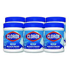 Clorox Zero Splash Bleach Packs, Regular, 12 Packs/Canister, 6 Canisters/Carton (31371)