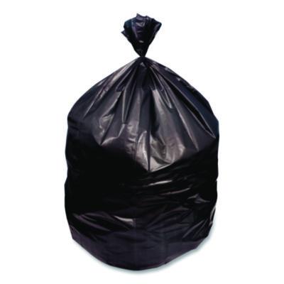 Heritage High-Density Waste Can Liners, 33 gal, 16 mic, 33 x 40, Black, Roll, 250/Carton (Z6640VKR01)