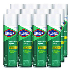 CloroxPro Disinfecting Spray, Fresh, 19 oz Aerosol Spray, 12/Carton (38504CT)