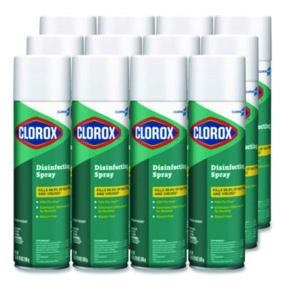CloroxPro Disinfecting Spray, Fresh, 19 oz Aerosol Spray, 12/Carton (38504CT)
