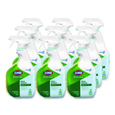 Clorox Pro EcoClean Glass Cleaner, Unscented, 32 oz Spray Bottle, 9/Carton (60277CT)