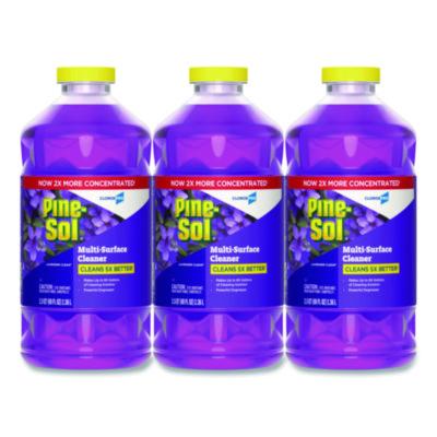 Pine-Sol CloroxPro Multi-Surface Cleaner Concentrated, Lavender Clean Scent, 80 oz Bottle, 3/Carton (60608CT)