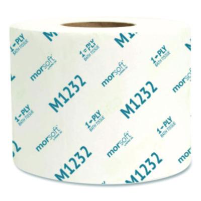 Morcon Tissue Morsoft Controlled Bath Tissue, Septic Safe, 1-Ply, White, 1,200 Sheets/Roll, 48 Rolls/Carton (M1232)