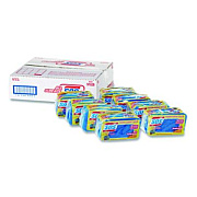 S.O.S. All Surface Scrubber Sponge, 2.5 x 4.5, 0.9" Thick, Dark Blue/Light Blue, 3/Pack, 8 Packs/Carton (91028CT)