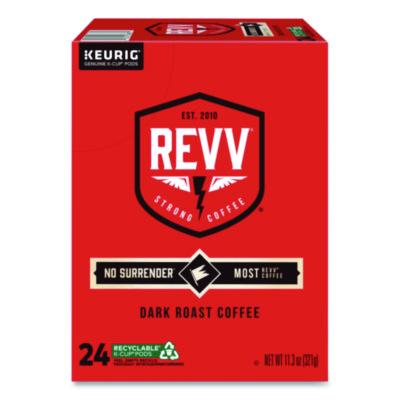 revv NO SURRENDER K-Cup, Dark Roast, K-Cup, 24/Box (6873)