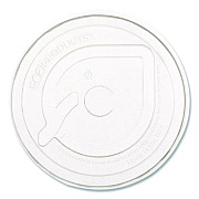 Eco-Products GreenStripe Cold Cup Flat Lids, Fits 9 oz to 24 oz Cold Cups, Plastic, Clear, 100/Pack, 10 Packs/Carton (EPFLCC)