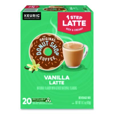 The Original Donut Shop Vanilla One Step Latte K-Cup, 20/Box (8177)
