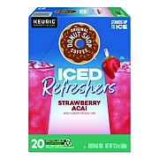The Original Donut Shop ICED Refreshers K-Cup Pods, Strawberry Acai, 20/Box (0237)