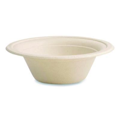 Vegware Nourish Molded Fiber Tableware, Compostable, Bowl, Sugarcane, 12 oz, White, 1,000/Carton (VWBL12NFA)
