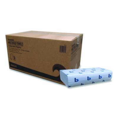 Boardwalk Structured Multifold Towels, 1-Ply, 9 x 9.5, White, 250/Pack, 16 Packs/Carton (6204)