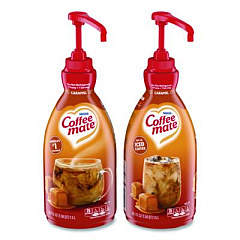 Coffee mate Liquid Creamer Pump Bottle, Caramel, 50.7 oz Pump Bottle, 2/Carton (73358CT)