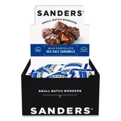 Sanders Small Batch Wonders Snack-Size Milk Chocolate Sea Salt Caramels, 0.5 oz Individually Wrapped, 48/Box (KAR27163)