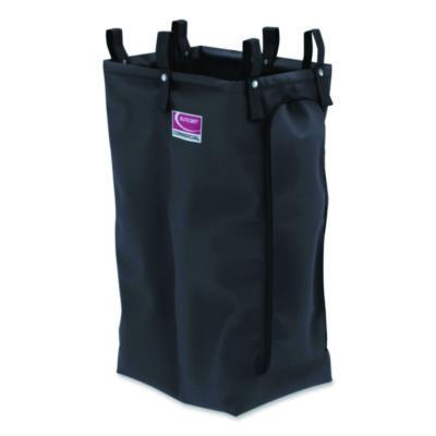 Divided Bag for Suncast Commercial Full-Size and Compact-Size Housekeeping Carts, 25.4 gal, 15.6" x 12.52" x 29.95", Black (HKCBAG02D)