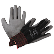 AnsellPro HyFlex Lite Gloves, Black/Gray, Size 7, 12 Pairs (116007BK)