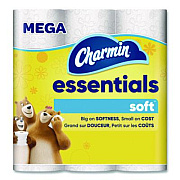 Charmin Essentials Soft Bathroom Tissue, Septic Safe, 2-Ply, White, 330 Sheets/Roll, 9 Rolls/Pack, 4 Packs/Carton (04536)