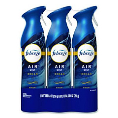 Febreze AIR, Ocean, 8.8 oz Aerosol Spray, 3/Pack (43888)