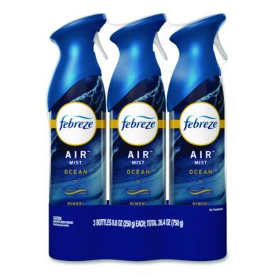 Febreze AIR, Ocean, 8.8 oz Aerosol Spray, 3/Pack (43888)
