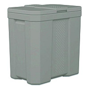 Suncast Salt Box, 28 gal, 23.75 x 15.75 x 23.75. Dove Gray (BMBX300)