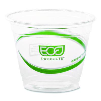 Eco-Products GreenStripe Renewable and Compostable Cold Cups, 9 oz, Plastic, Clear, 50/Pack, 20 Packs/Carton (EPCC9SGS)