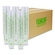 Eco-Products GreenStripe Renewable and Compostable Cold Cups Convenience Pack, 16 oz, Plastic, Clear, 50/Pack (EPCC16GSPK)