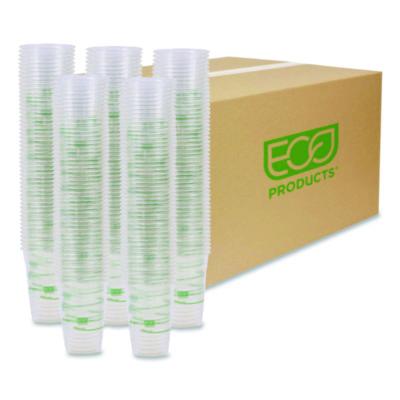 Eco-Products GreenStripe Renewable and Compostable Cold Cups Convenience Pack, 16 oz, Plastic, Clear, 50/Pack (EPCC16GSPK)