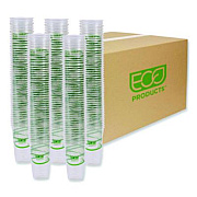Eco-Products GreenStripe Renewable and Compostable Cold Cups, 20 oz, Plastic, Clear, 50/Pack, 20 Packs/Carton (EPCC20GS)