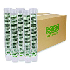 Eco-Products GreenStripe Renewable and Compostable PLA Cold Cups, 24 oz, Plastic, Clear, 50/Pack, 20 Packs/Carton (EPCC24GS)