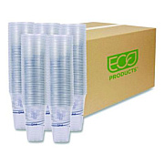Eco-Products BlueStripe 25% Recycled Content Cold Cups, 20 oz, Plastic, Clear/Blue, 1,000/Carton (EPCR20)
