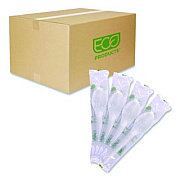 Eco-Products Plantware Compostable Cutlery, Spoon, Plastic, White, 1,000/Carton (EPS013W)