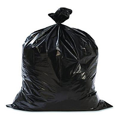 Suncast Commercial Precise Fit Contractor Bag, Open-Face, 55 gal, 3 mil, 41" x 49", Black, 15/Box (UCL55315B)