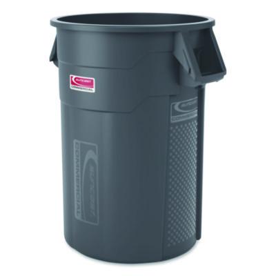 Suncast Commercial Injection Molded Utility Trash Can, 44 gal, Plastic/Resin, Gray (TCU44)