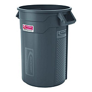 Suncast Commercial Injection Molded Utility Trash Can, 32 gal, Plastic/Resin, Gray (TCU32)