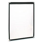 Excello Global Products Menu Holder For 8.5 x 11 Menus, Portrait Orientation, 9.3 x 11.9 Holder, Clear/Black/Gold (SPLSMENU21PK)