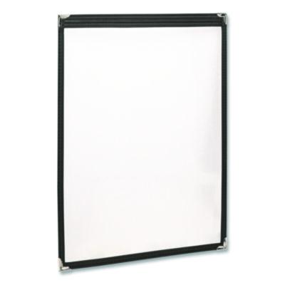 Excello Global Products Menu Holder For 8.5 x 11 Menus, Portrait Orientation, 9.3 x 11.9 Holder, Clear/Black/Gold (SPLSMENU21PK)