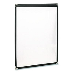 Excello Global Products Menu Holder For 11 x 17 Menus, Portrait Orientation, 11.7 x 18, Clear/Black/Silver (SPLSMENU1117)