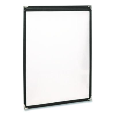 Excello Global Products Menu Holder For 11 x 17 Menus, Portrait Orientation, 11.7 x 18, Clear/Black/Silver (SPLSMENU1117)