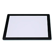 Excello Global Products Menu Holder For 8.5 x 11 Menus, Landscape Orientation, 12.6 x 10.2 Holder, Clear/Black (SPLSMENU8511)