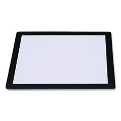 Excello Global Products Menu Holder For 8.5 x 11 Menus, Landscape Orientation, 12.6 x 10.2 Holder, Clear/Black (SPLSMENU8511)