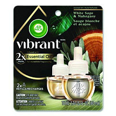 Air Wick Scented Oil Refill, White Sage and Mahogany, 0.67 oz, 2/Pack (6233803137)