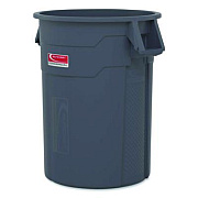 Suncast Commercial Injection Molded Utility Trash Can, 20 gal, Resin, Gray (TCU20)