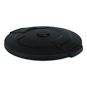 Suncast Commercial Utility Trash Can Lid for 20 gal Trash Can, 19.74" Diameter x 2.9", Black (TCU20GLIDD)