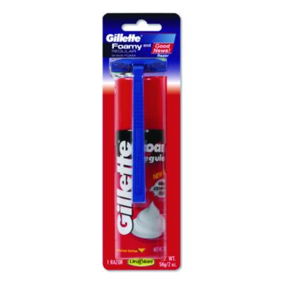 Gillette Shave Kit, 2-Blade Razor and 2 oz Foam Shave Crean (70104)