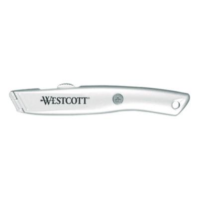 Westcott Aluminum Safety Cutter with Ceramic Blade, Aluminum Handle, Silver (00722)