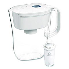 Brita Small 6-Cup Water Filter Pitcher with 1 Standard Filter, Denali, White, 2/Carton (36089)
