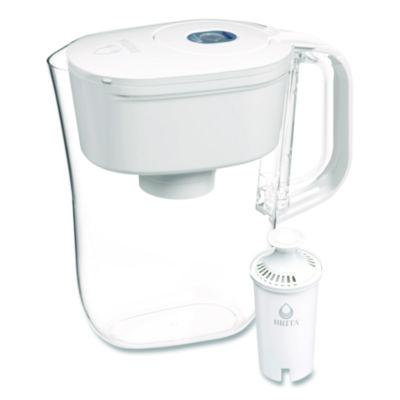 Brita Small 6-Cup Water Filter Pitcher with 1 Standard Filter, Denali, White, 2/Carton (36089)