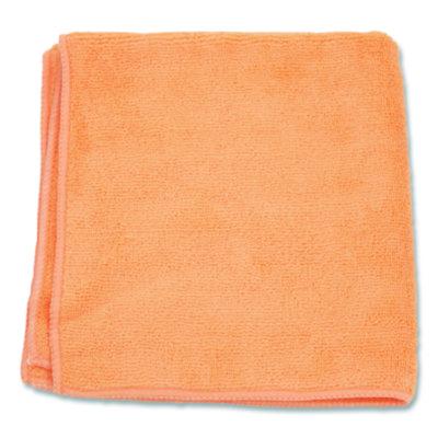 HOSPECO MicroWorks Microfiber Towels, 16 x 16, Orange, Dozen (250OR)