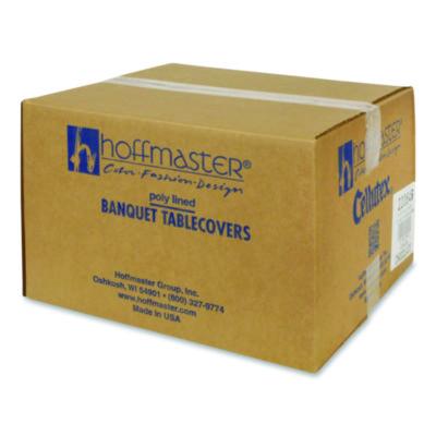 Hoffmaster Cellutex Table Covers, Poly/Tissue, 54" x 108", Chocolate Brown, 25/Carton (220646)
