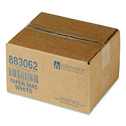 Hoffmaster Adhesive Napkin Bands, White, 1.5", 10,000/Carton (883062)