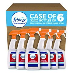 Febreze Professional Sanitizing Fabric Refresher, Light Scent, 32 oz Spray Bottle, 6/Carton (07309)
